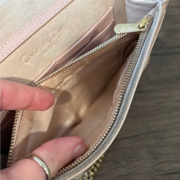 Christian Dior Beige Blush Diorama Wallet on Chain Crossbody Shoulder Bag - Picture 13 of 14